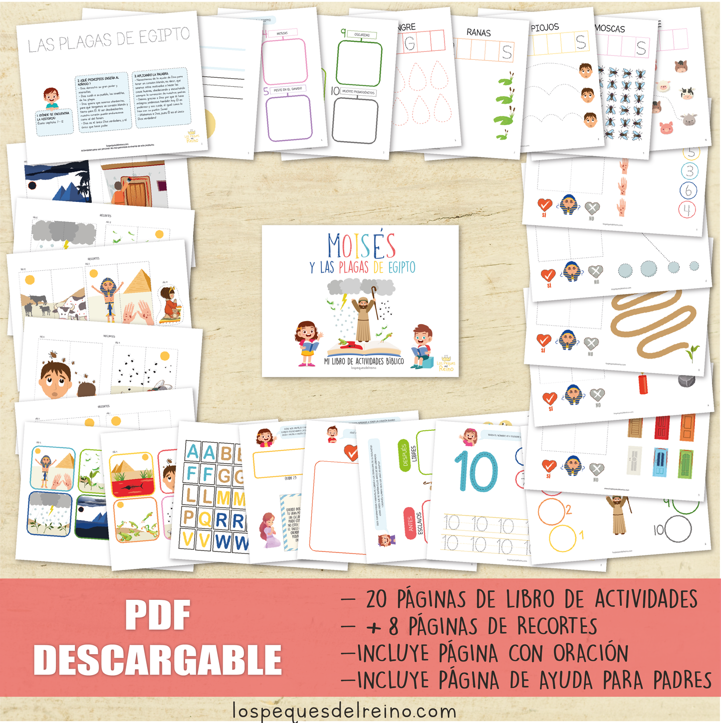 LAS PLAGAS DE EGIPTO - Libro de actividades bíblicas para Preescolar