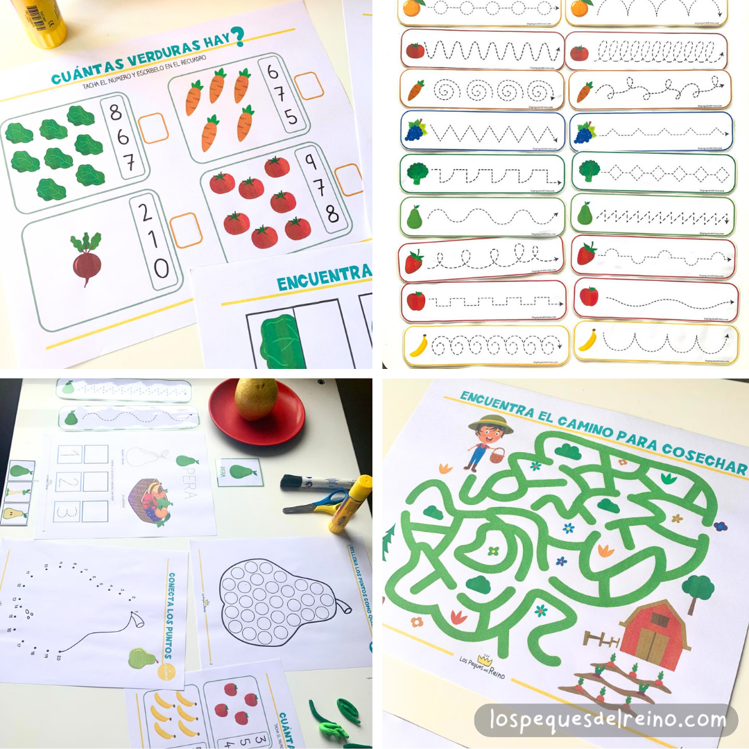 "Mi primer libro de frutas y verduras" - Pack Descargable