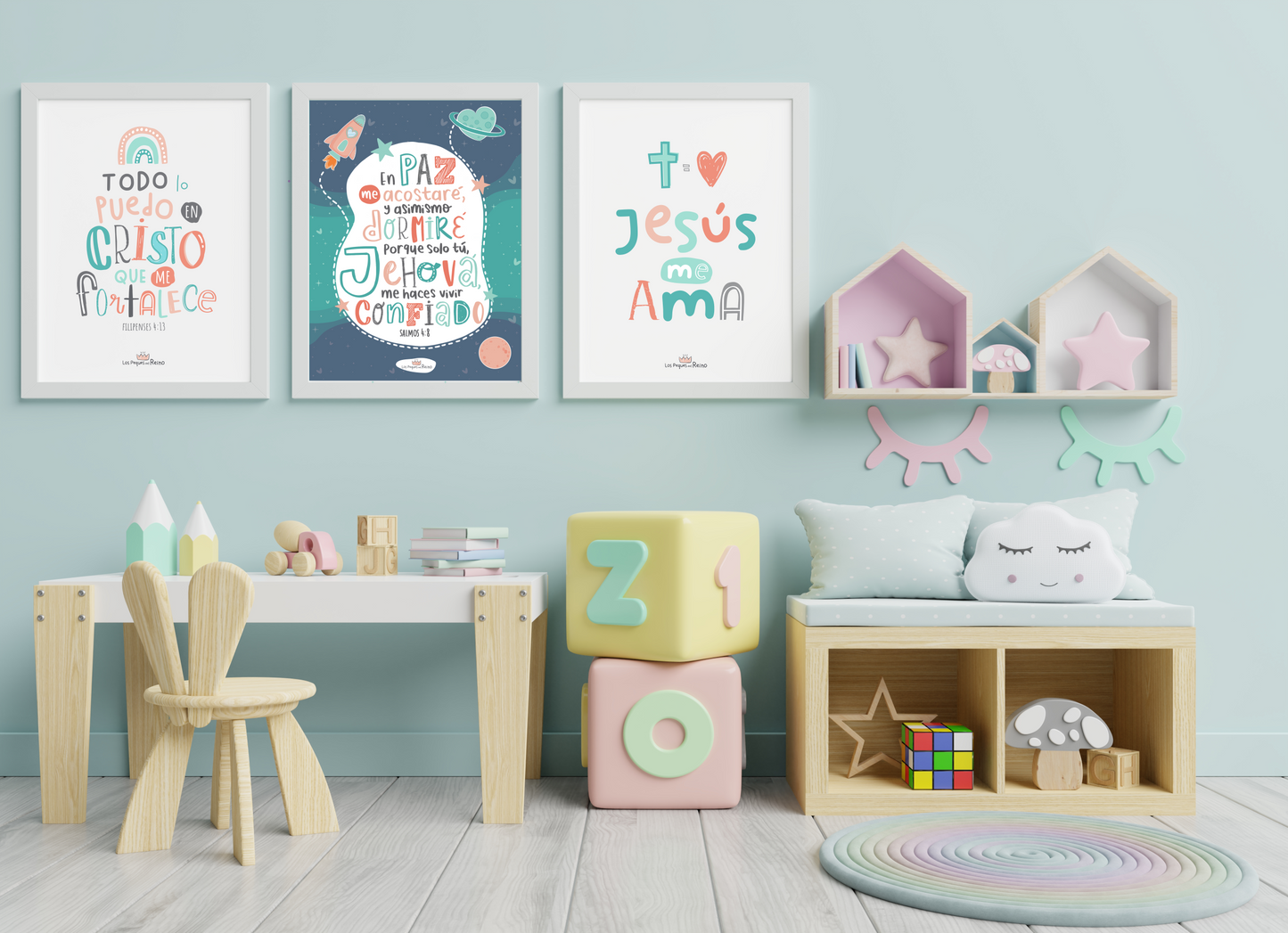 3 Láminas decorativas (pack niña) - imprimible