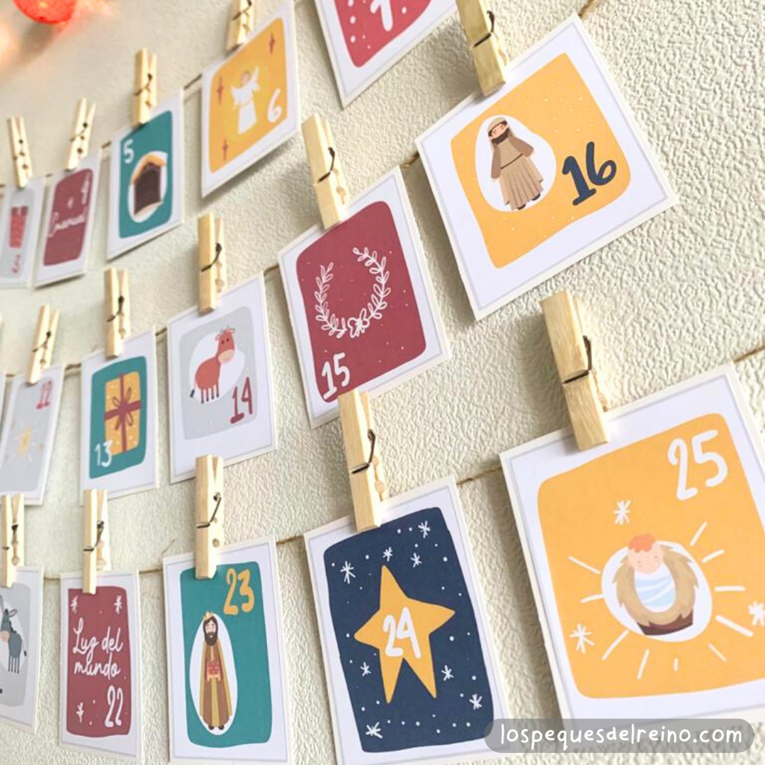 Calendario de Adviento - colores vivos