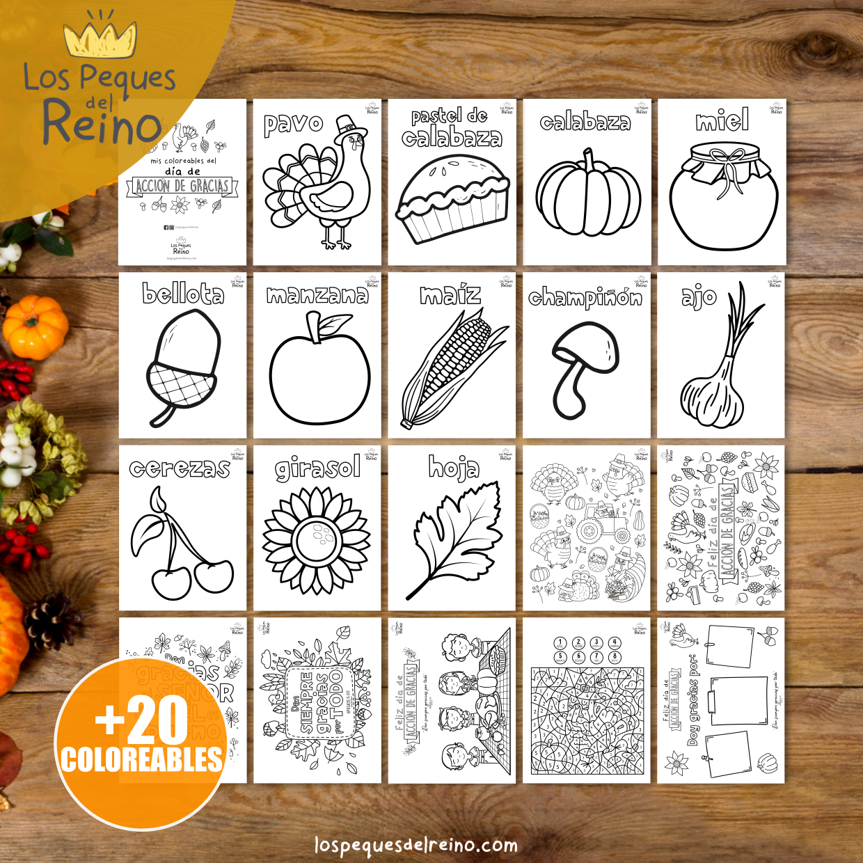 Pack actividades Acción de Gracias + 20 coloreables