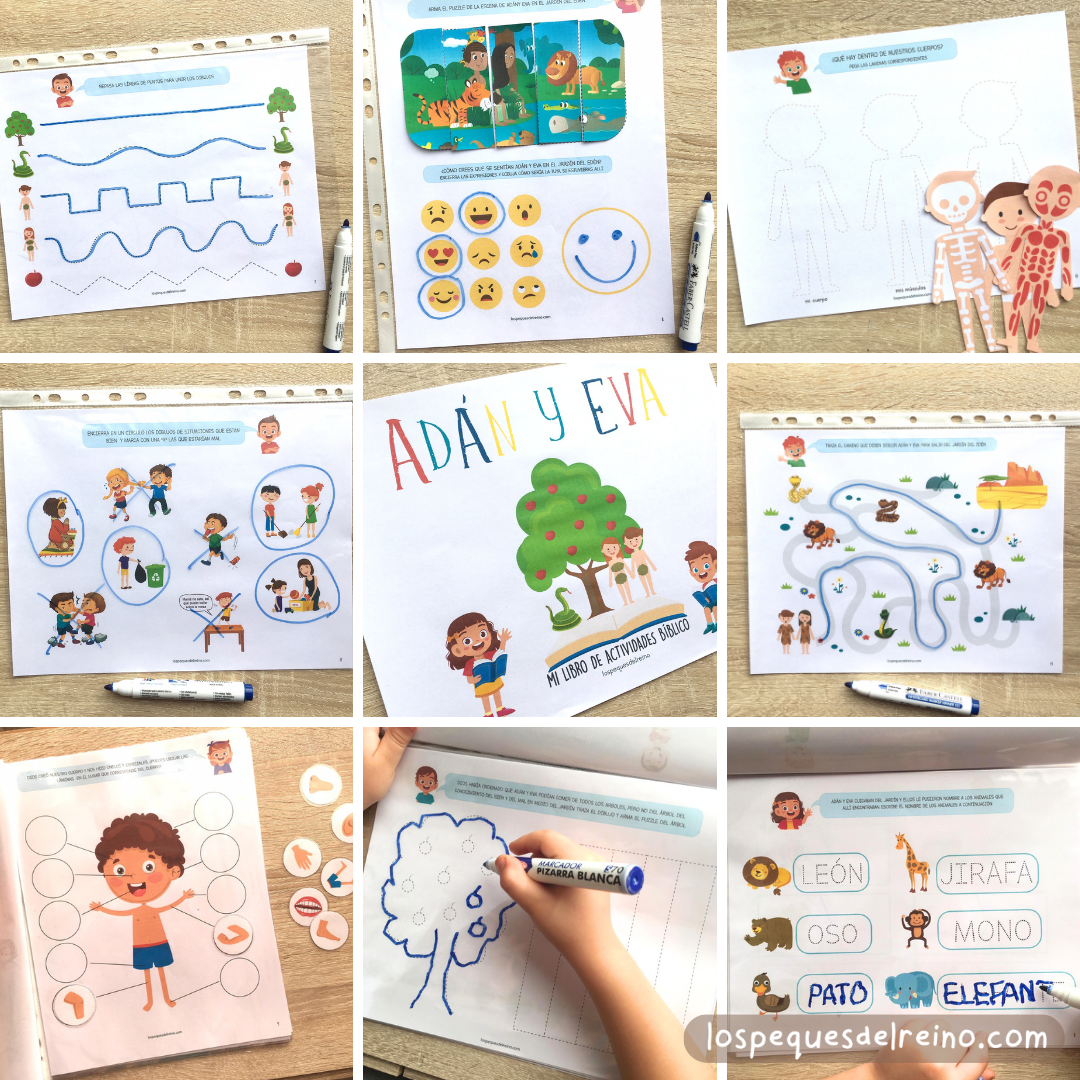 ADÁN Y EVA - Pack de actividades - Preescolar