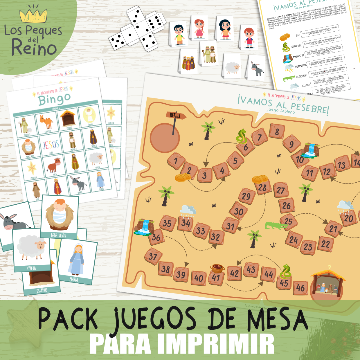 Juegos Tablero + Bingo del Nacimiento de Jesús