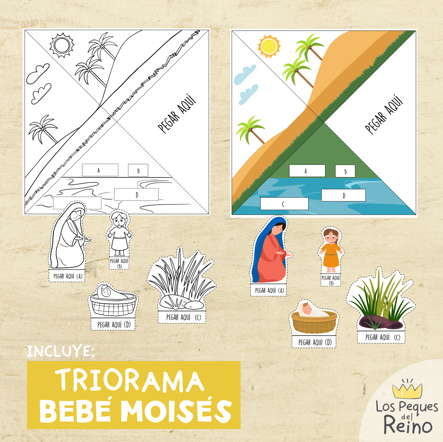MOISÉS - PACK ACTIVIDADES + 2 TRIORAMAS