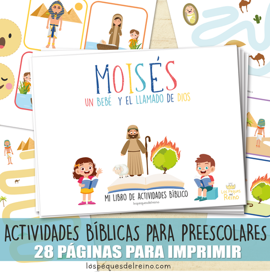 MOISÉS - Libro de actividades bíblicas para Preescolar