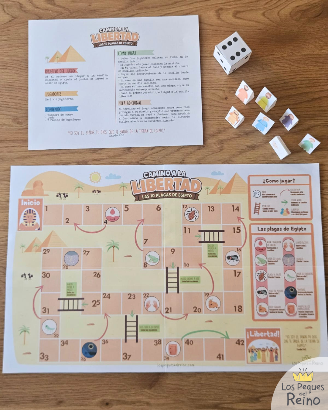 🌟Juego de mesa "Camino a la Libertad" - Moisés y las plagas de Egipto🩸