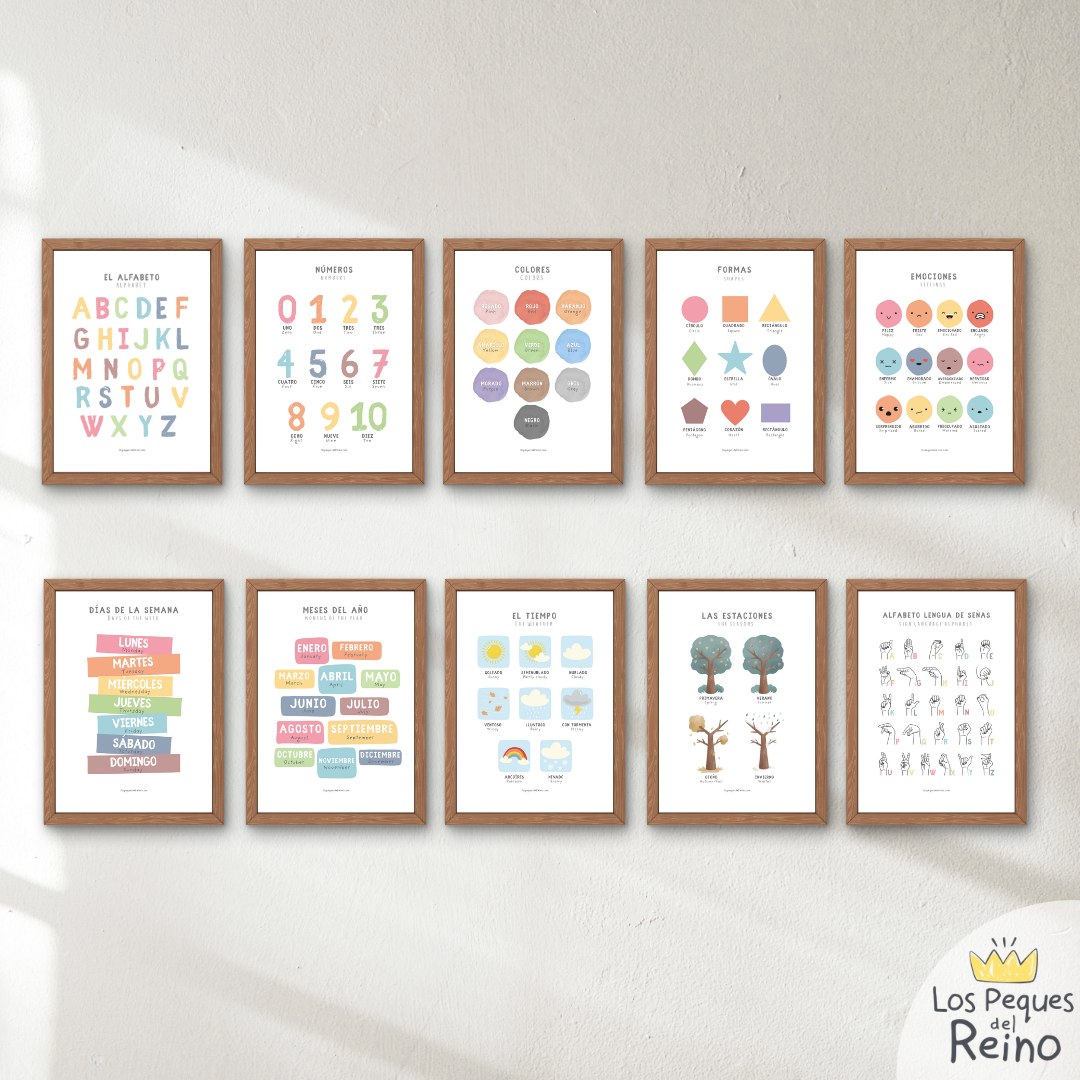 🌟10 Pósters decorativos bilingües - Súper Pack Oferta‼️