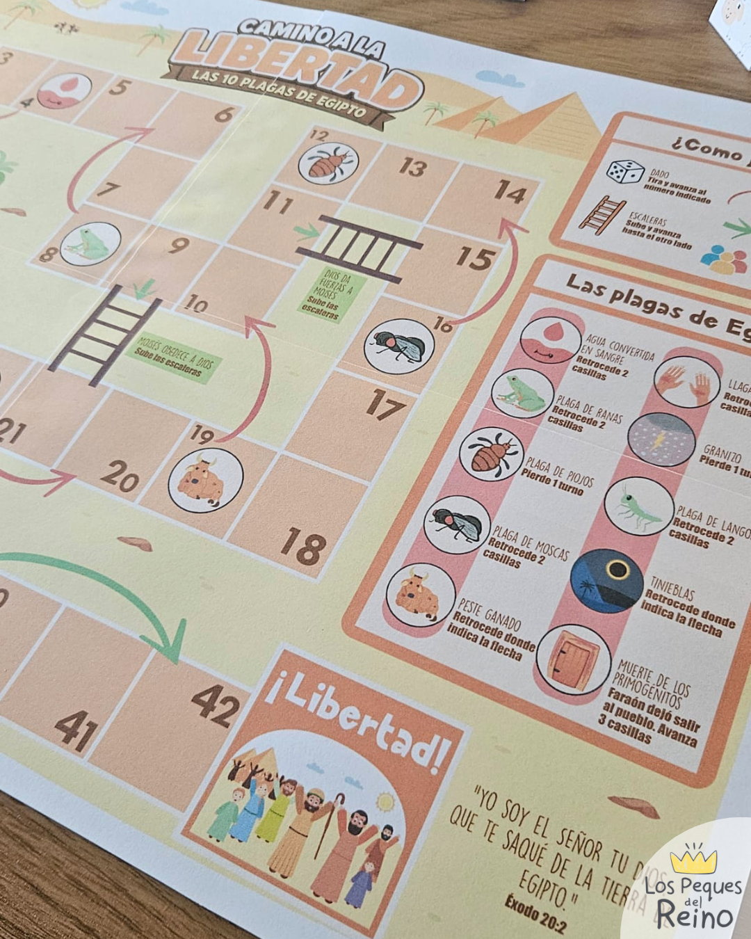 🌟Juego de mesa "Camino a la Libertad" - Moisés y las plagas de Egipto🩸
