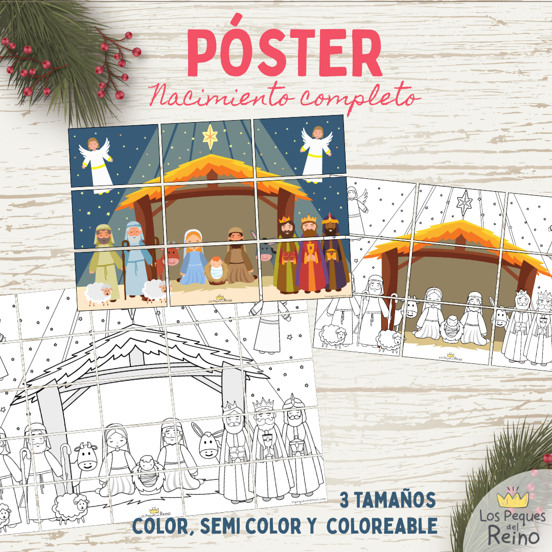 ⭐¡NUEVO! - Póster Nacimiento Completo - 3 tamaños