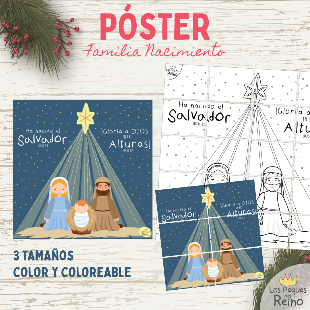 ⭐¡NUEVO! - Póster Familia Nacimiento - 3 tamaños