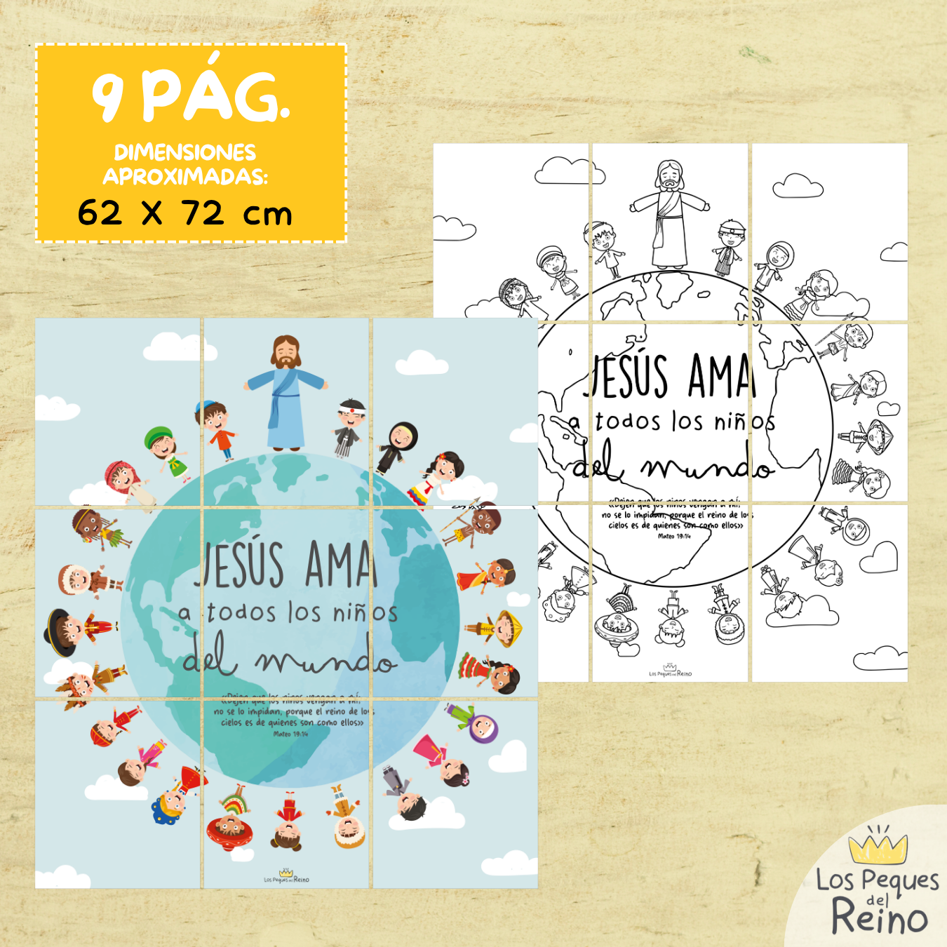 Póster XL - Jesús ama a todos los niños - Planeta + niños