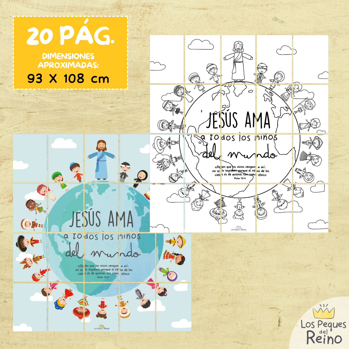 Póster XL - Jesús ama a todos los niños - Planeta + niños
