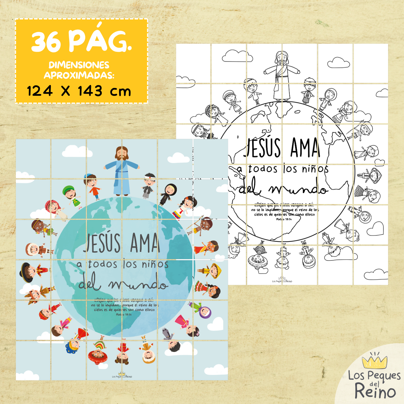 Póster XL - Jesús ama a todos los niños - Planeta + niños