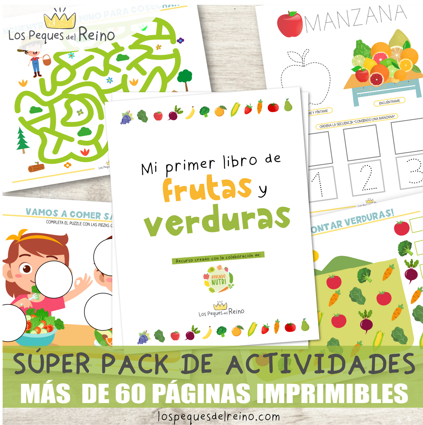 "Mi primer libro de frutas y verduras" - Pack Descargable