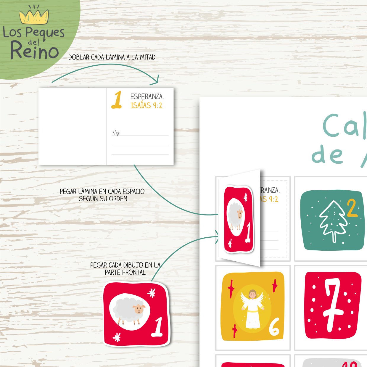 Calendario de Adviento - colores vivos