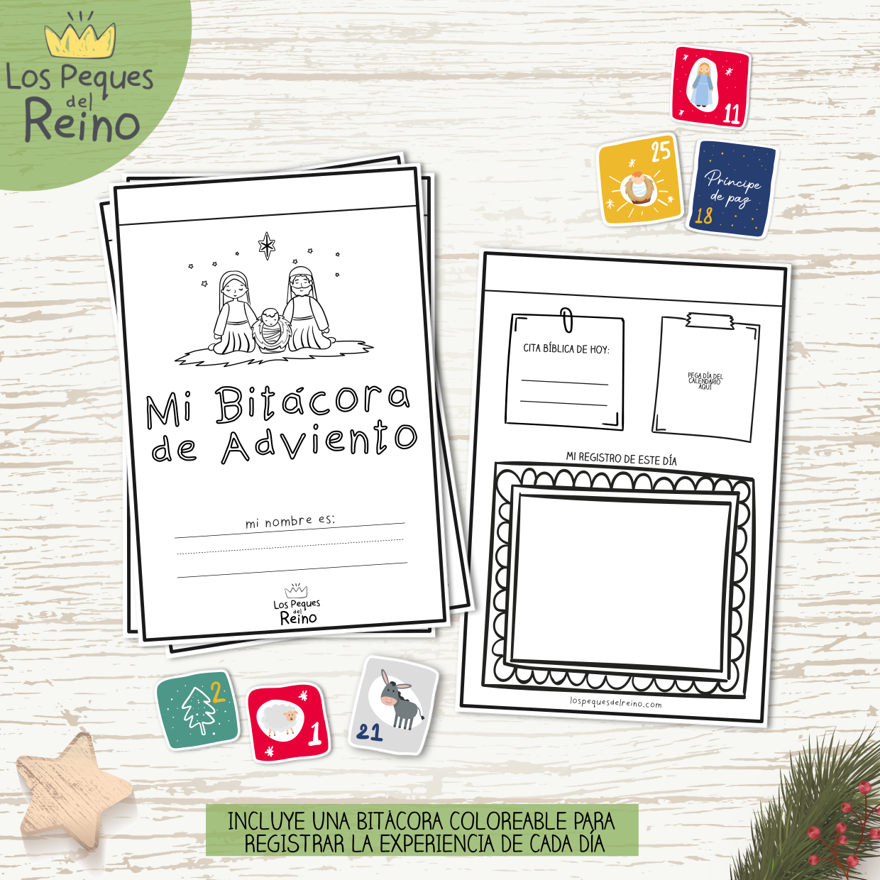 Calendario de Adviento - colores vivos