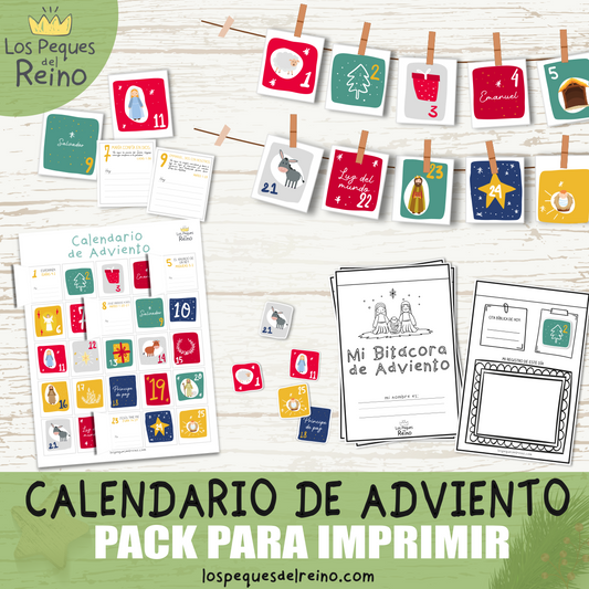 Calendario de Adviento - colores vivos