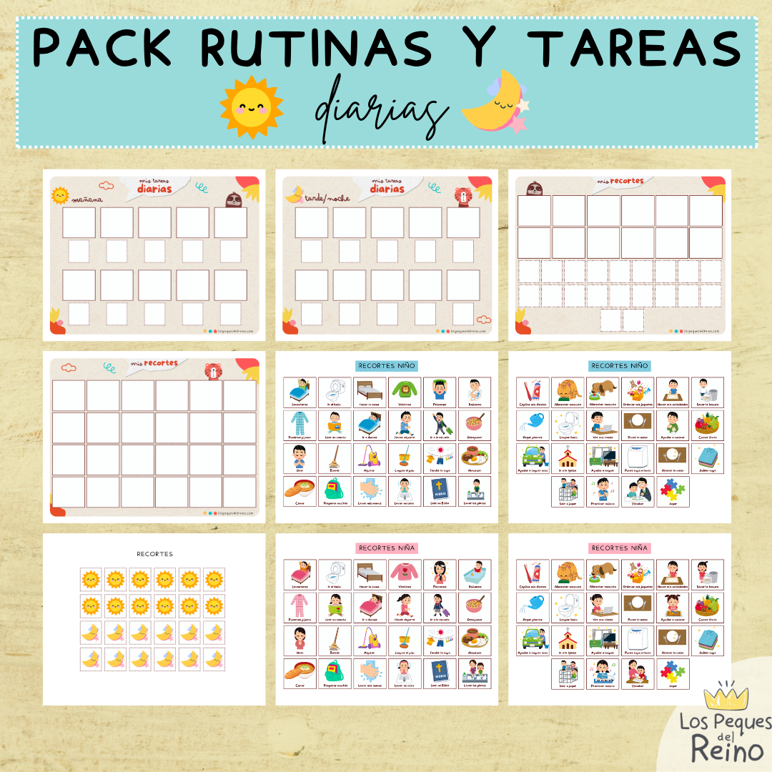 🌟¡NUEVO! Tableros de rutinas y tareas diarias - Pack