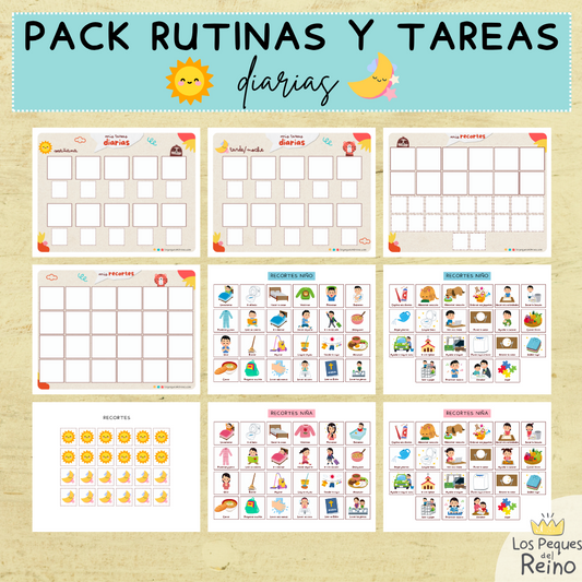 🌟¡NUEVO! Tableros de rutinas y tareas diarias - Pack