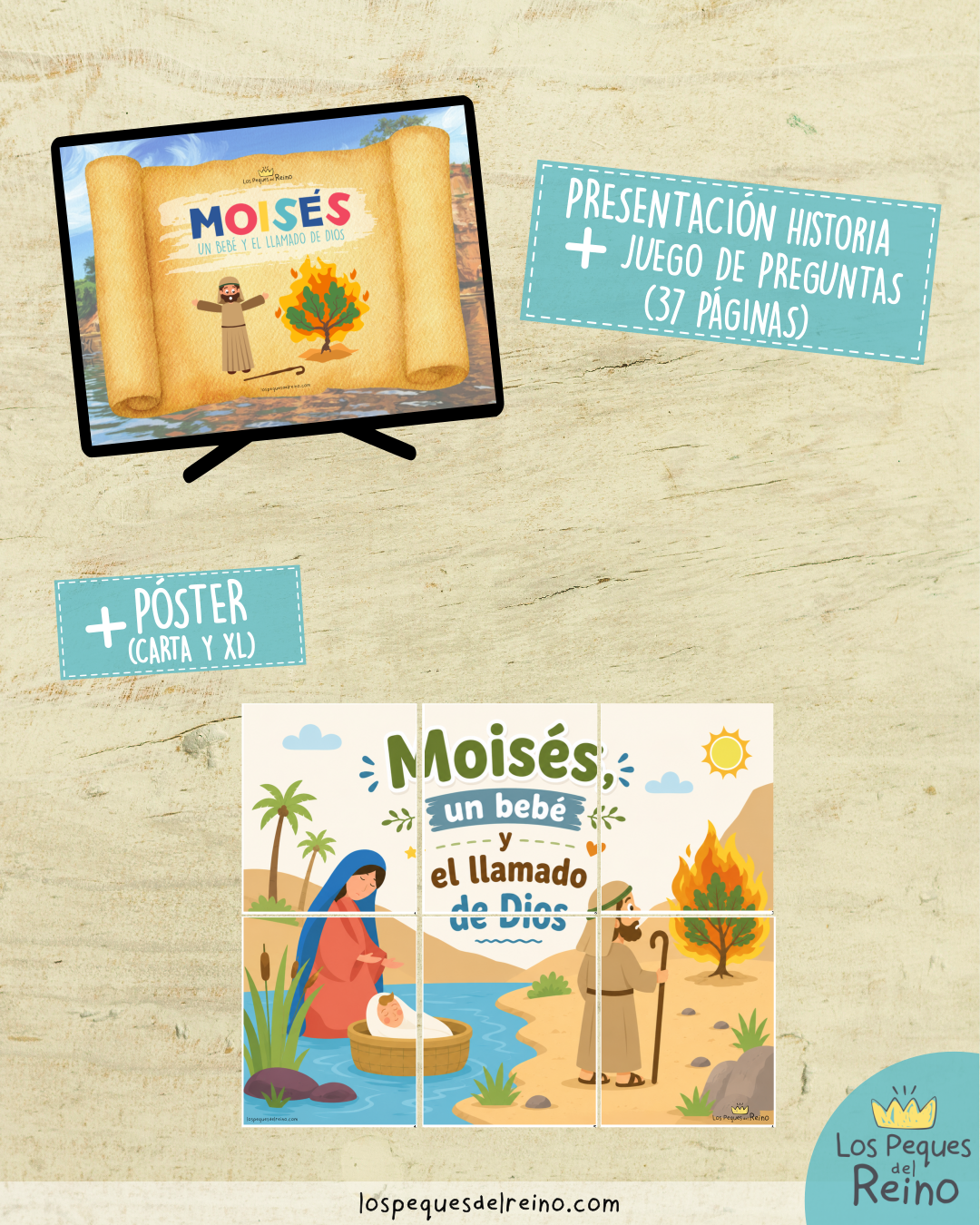 🌟Ayudas visuales para clase - MOISÉS: Un bebé y el llamado de Dios🌟