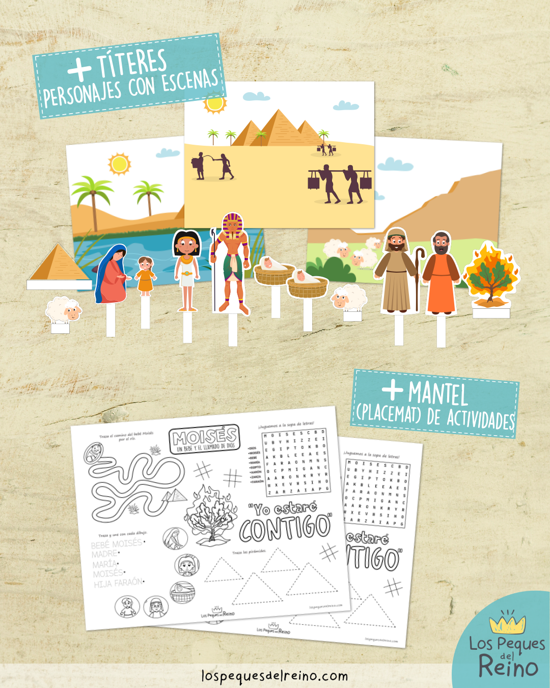 🌟Ayudas visuales para clase - MOISÉS: Un bebé y el llamado de Dios🌟