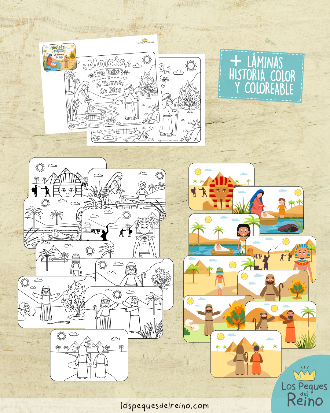 🌟Ayudas visuales para clase - MOISÉS: Un bebé y el llamado de Dios🌟