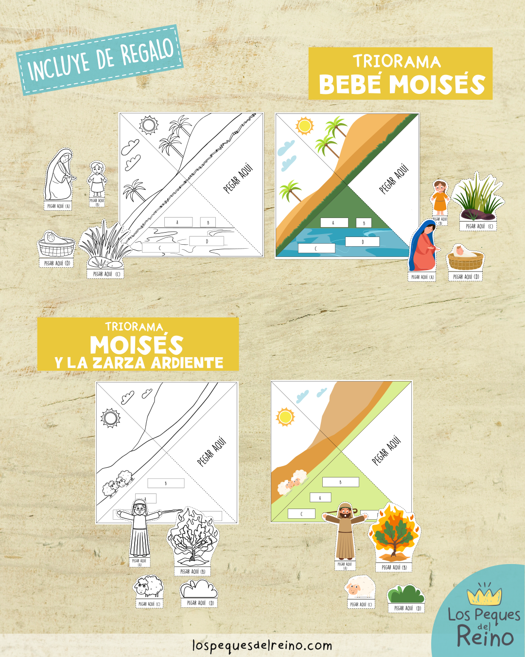 🌟Ayudas visuales para clase - MOISÉS: Un bebé y el llamado de Dios🌟
