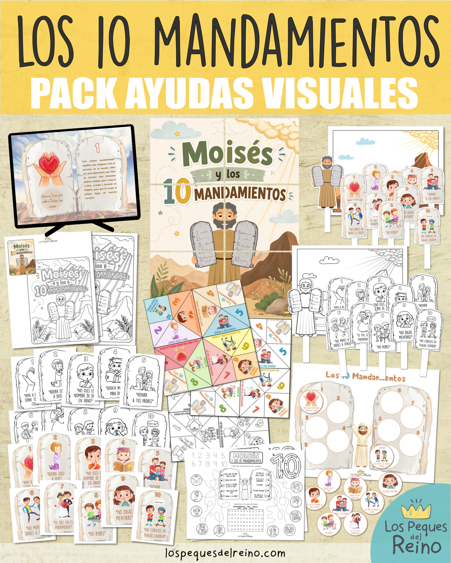 🌟Ayudas visuales para clase - "LOS 10 MANDAMIENTOS"