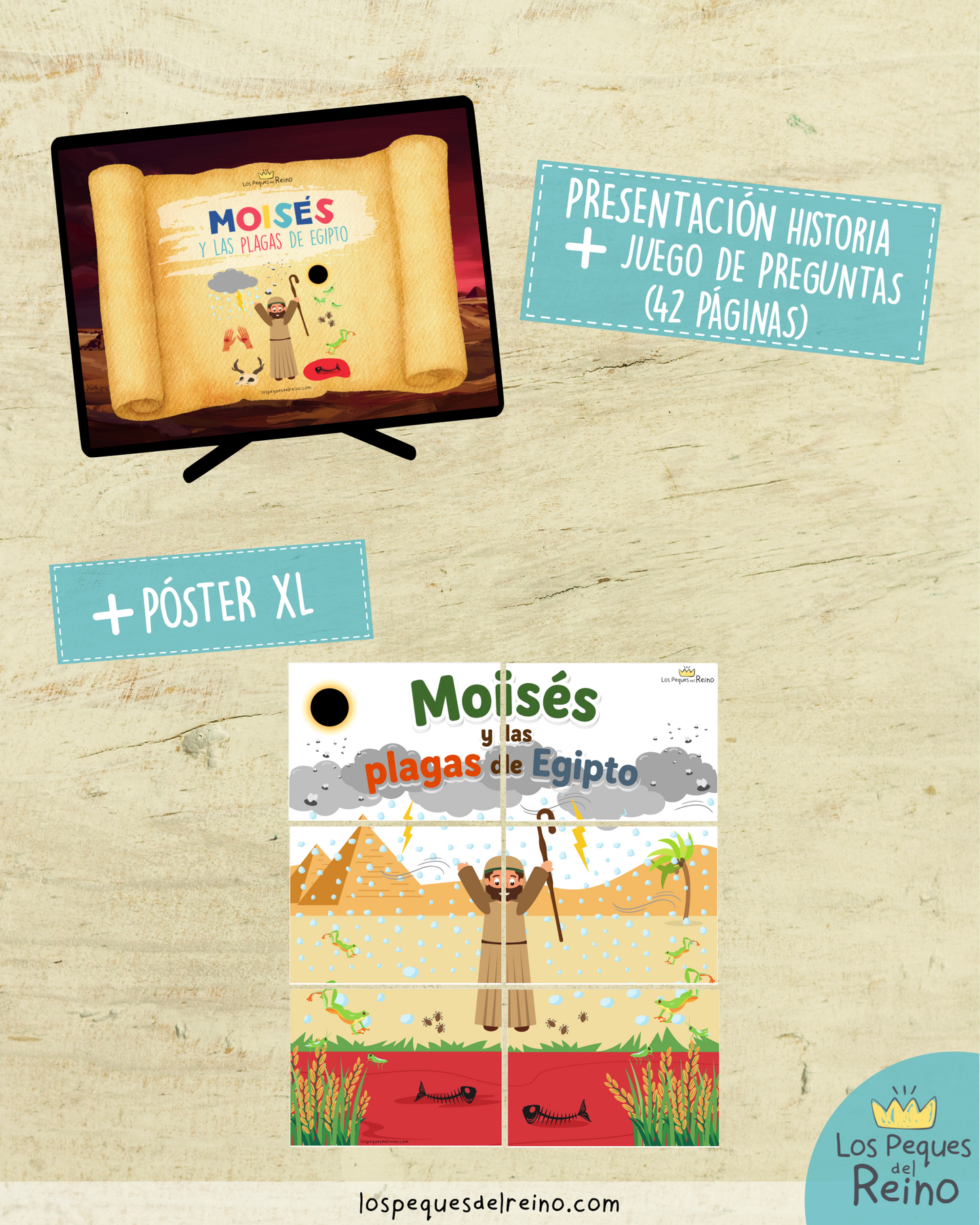 🌟Ayudas visuales para clase - MOISÉS y las PLAGAS DE EGIPTO🩸