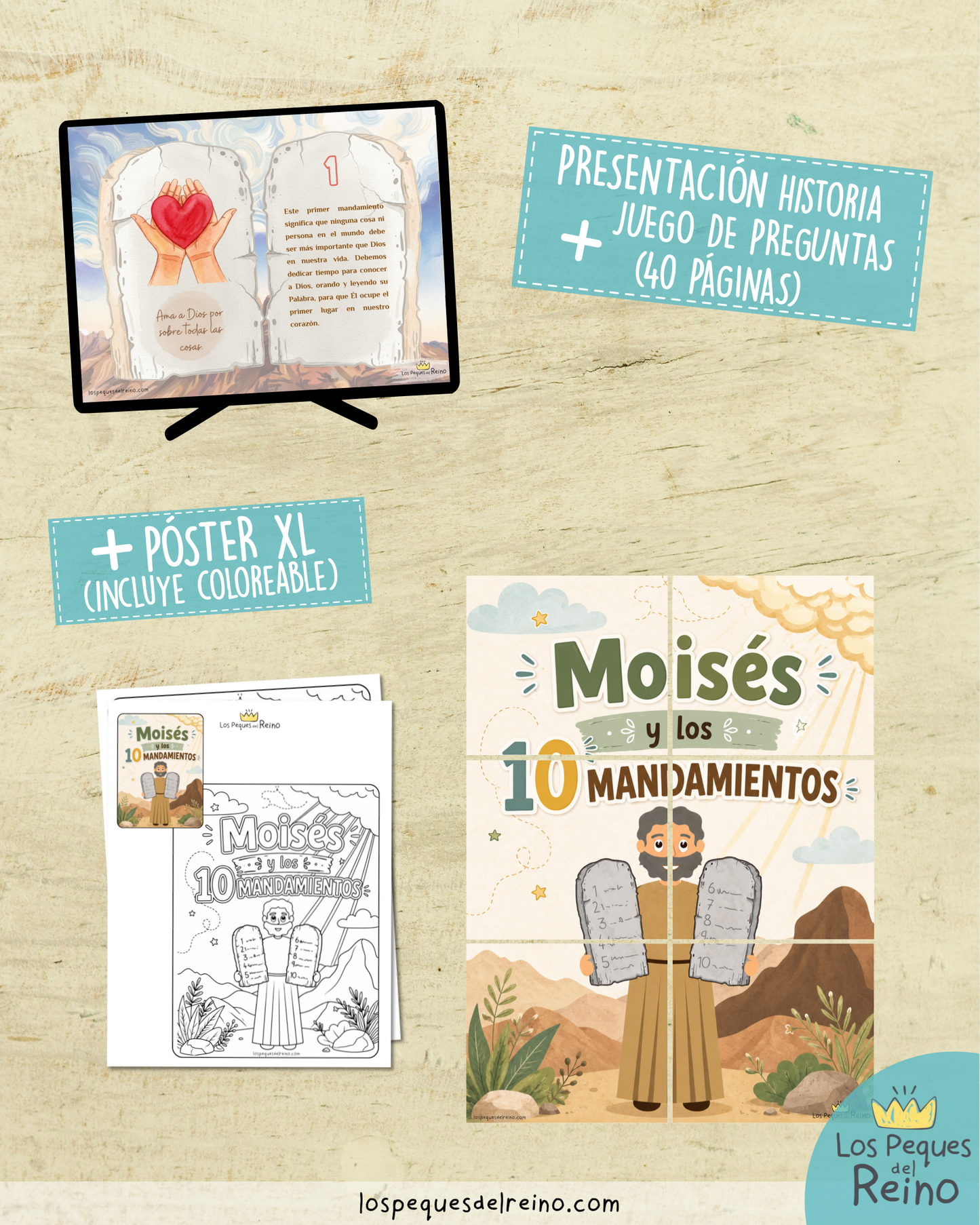 🌟Ayudas visuales para clase - "LOS 10 MANDAMIENTOS"