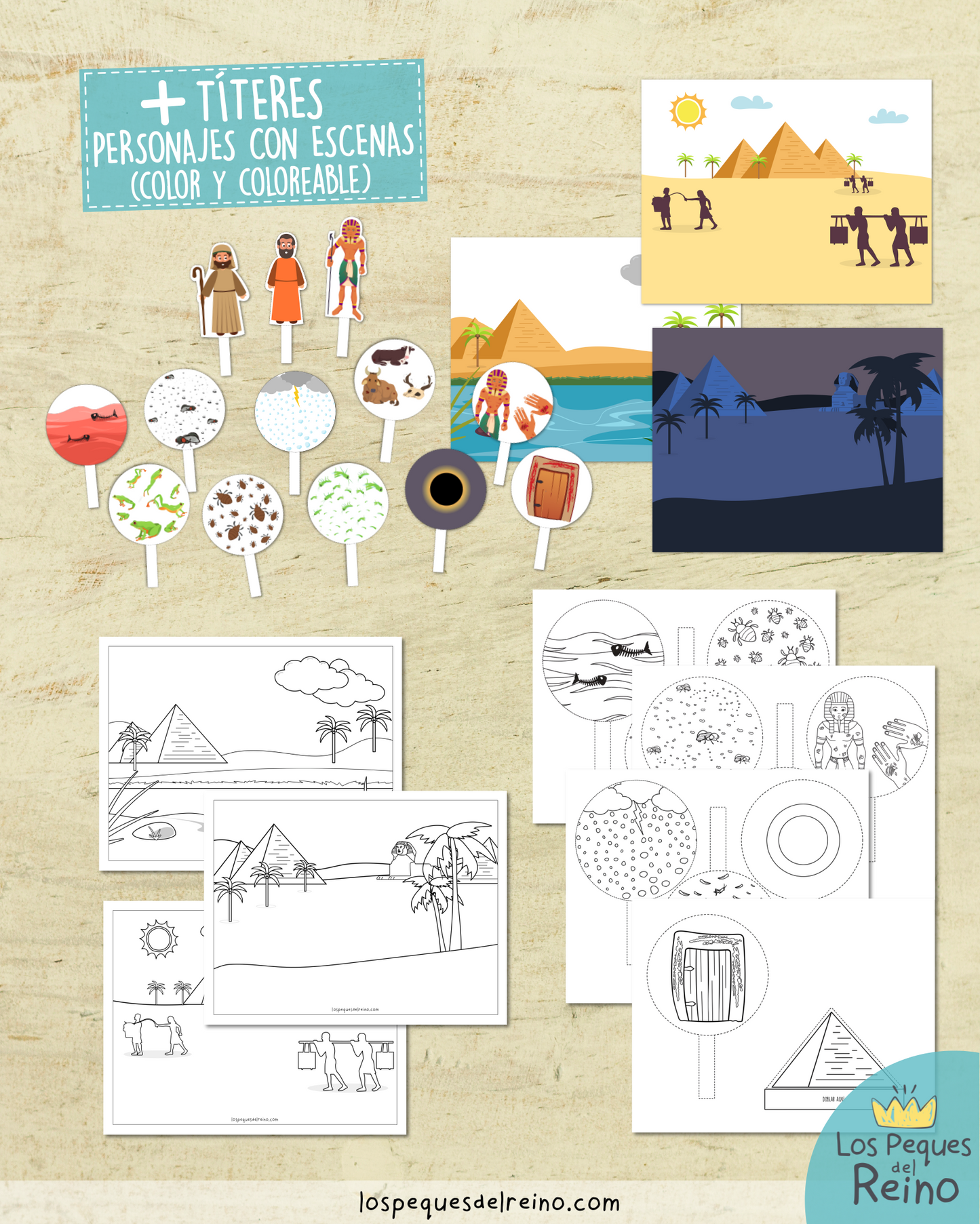 🌟Ayudas visuales para clase - MOISÉS y las PLAGAS DE EGIPTO🩸