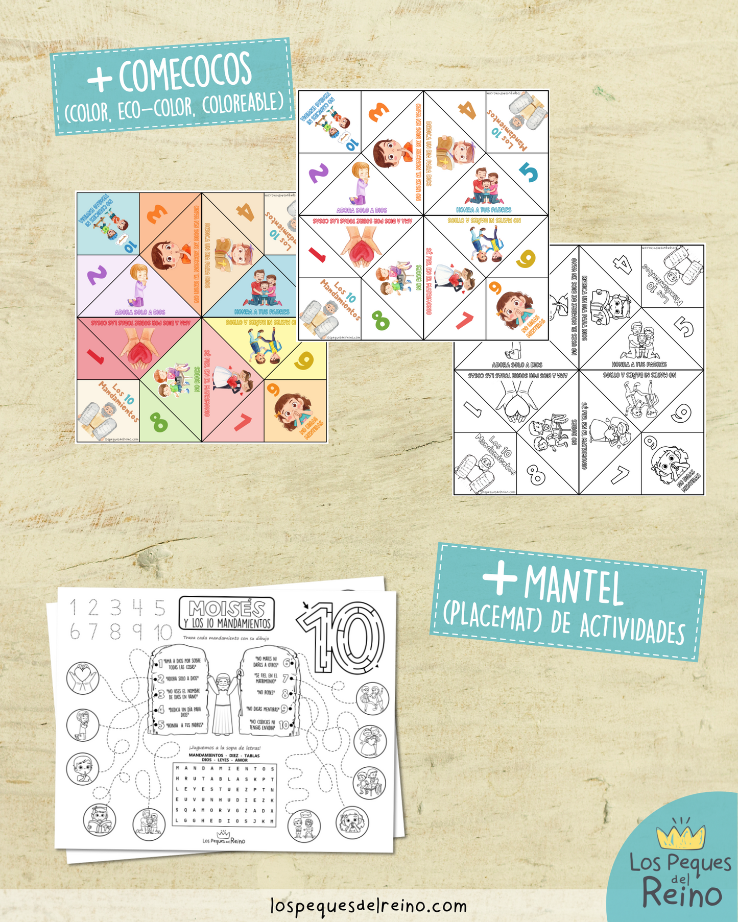 🌟Ayudas visuales para clase - "LOS 10 MANDAMIENTOS"