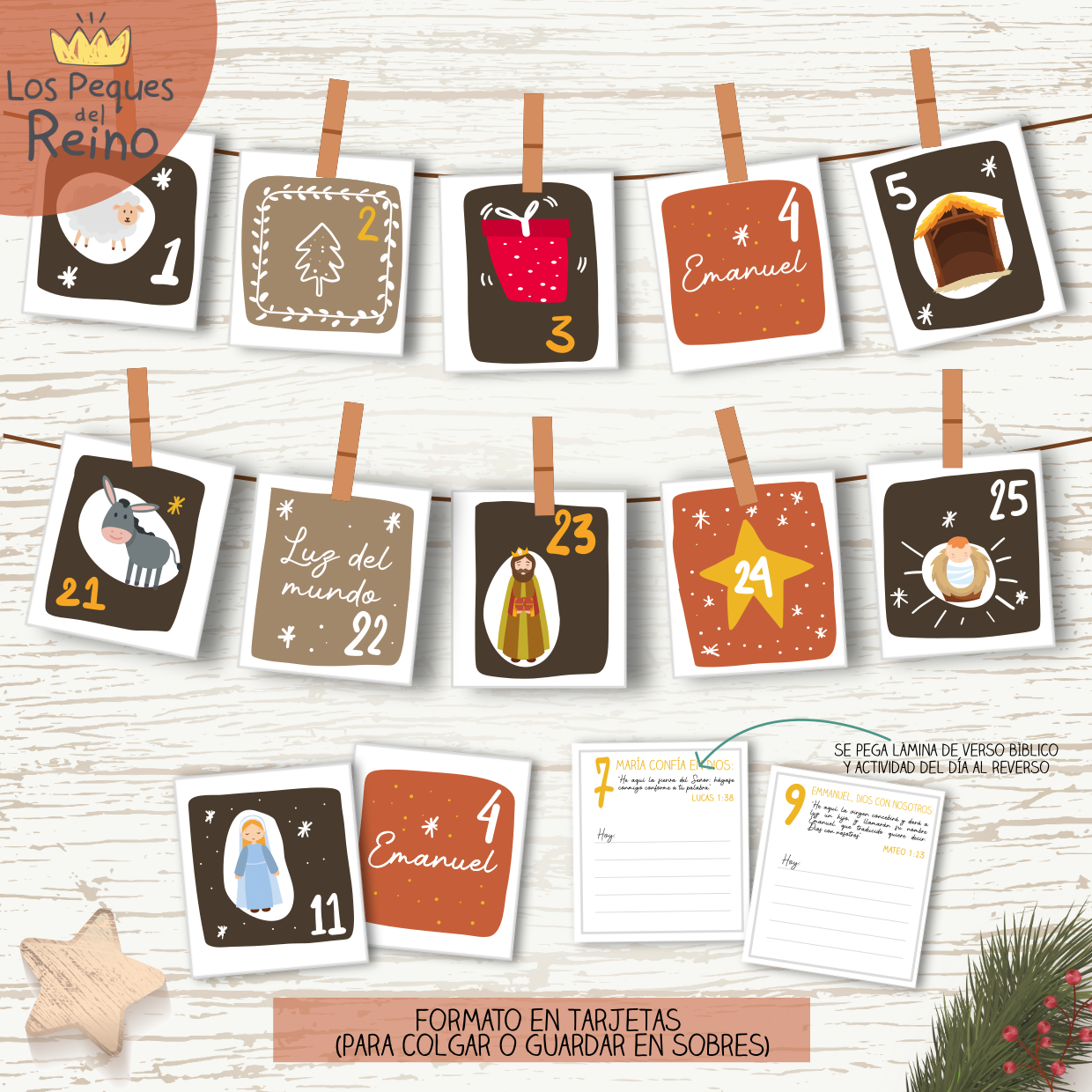 Calendario de Adviento - Ocres