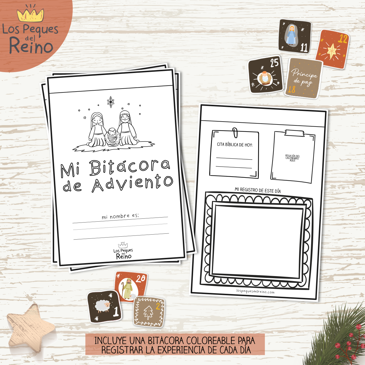 Calendario de Adviento - Ocres