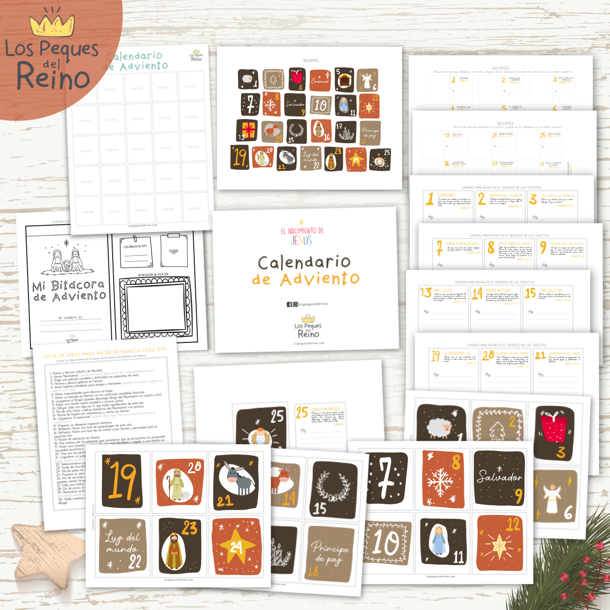 Calendario de Adviento - Ocres