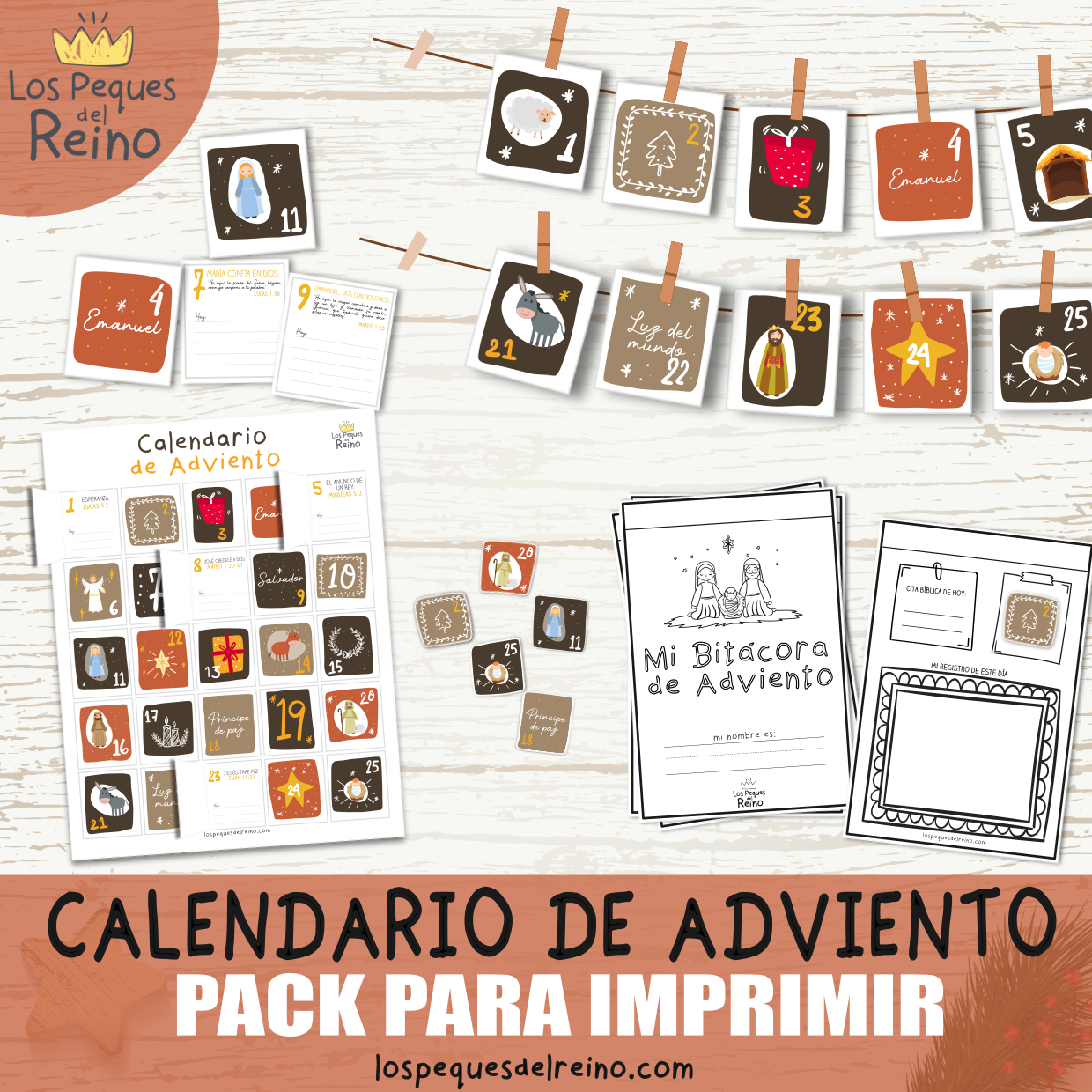 Calendario de Adviento - Ocres