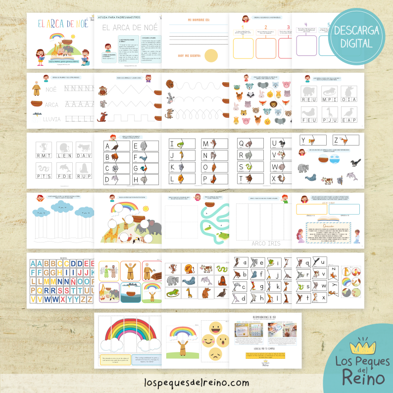 EL ARCA DE NOÉ - Pack de actividades - Preescolar