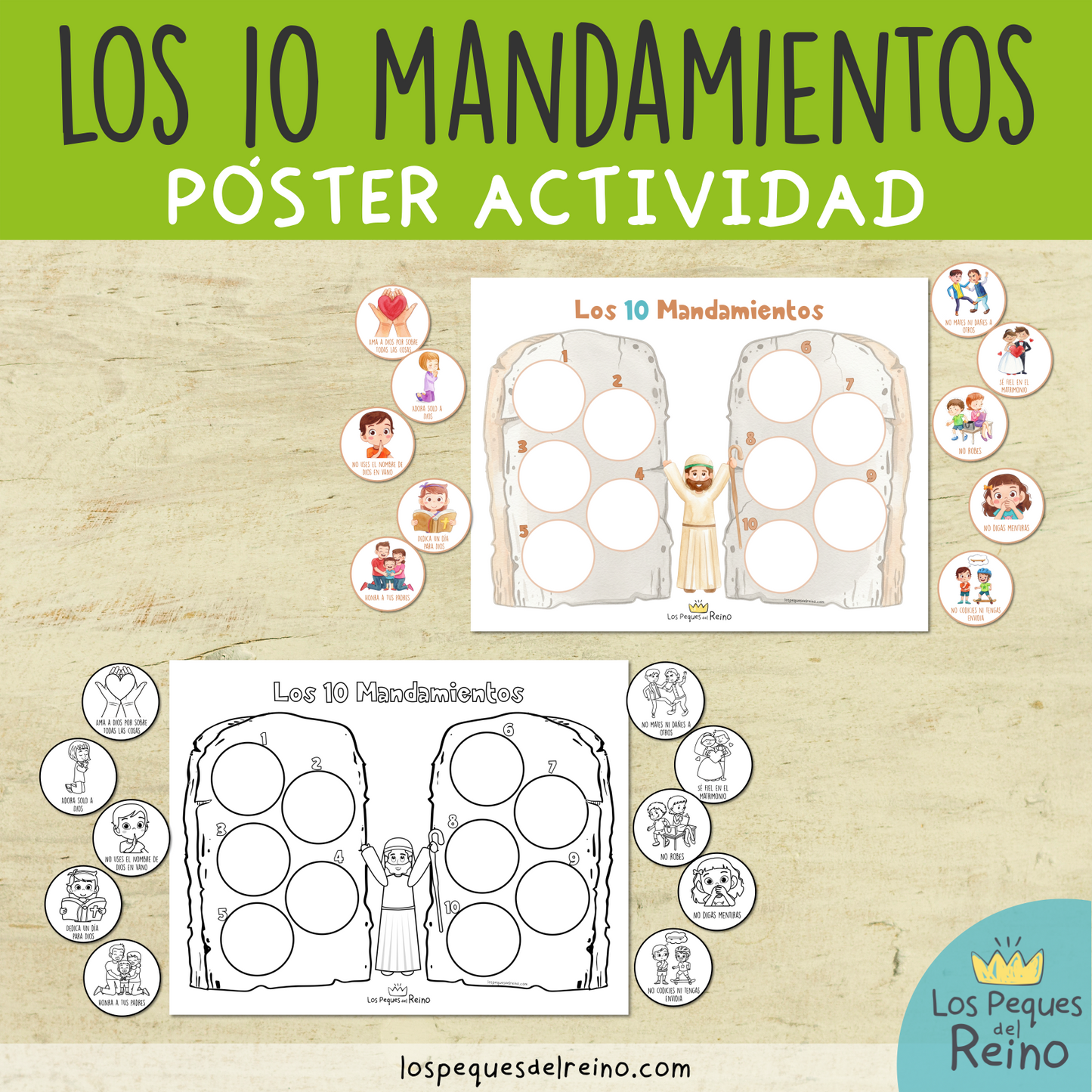 🌟Póster dinámico - Los 10 mandamientos - Incluye póster XL